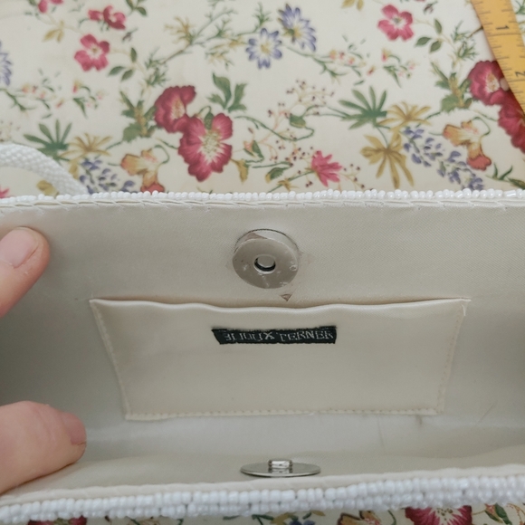 1960S VINTAGE White beaded- lace dress& accessorie - Picture 8 of 16